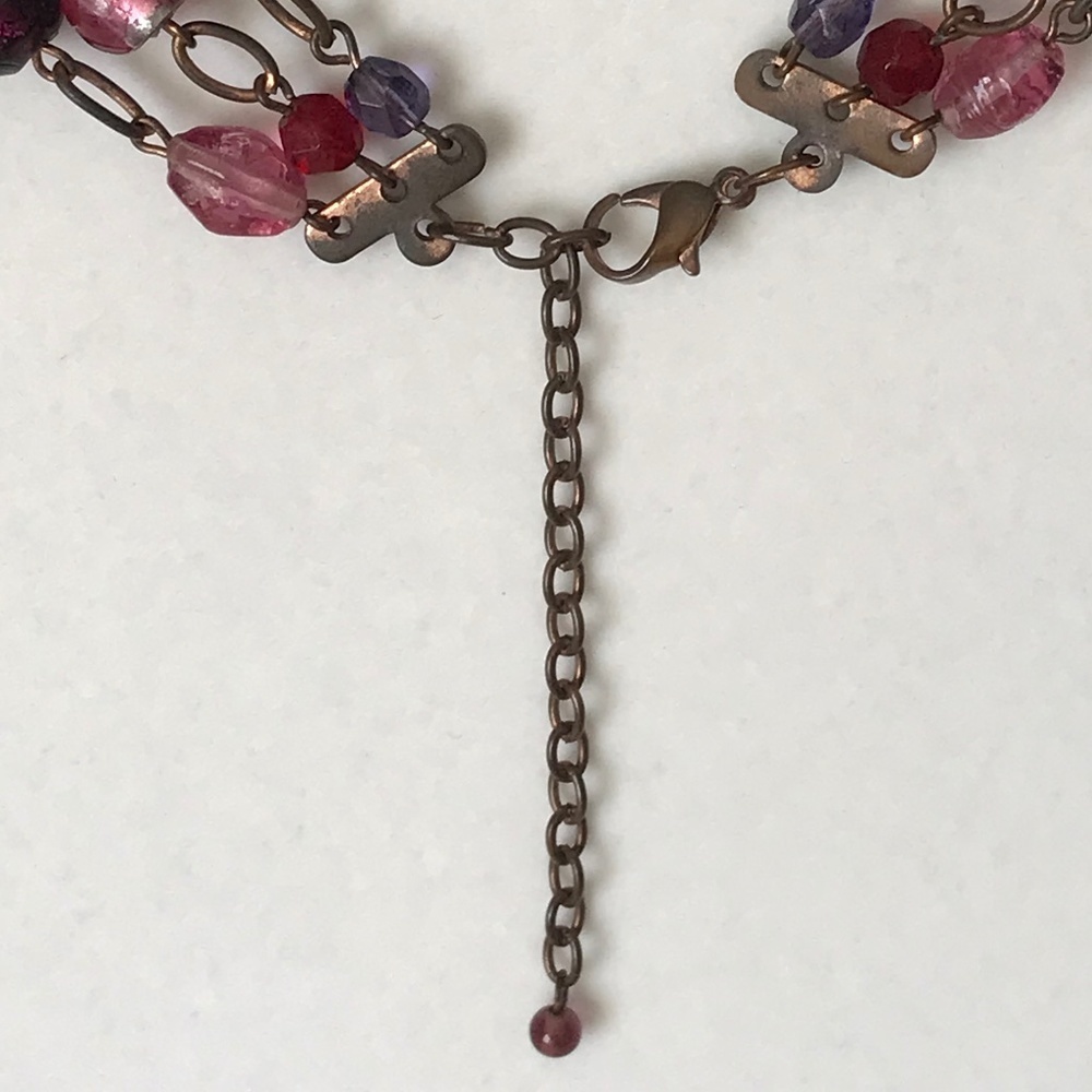 Rose & Gold Beaded Necklace - Picture 5 of 5
